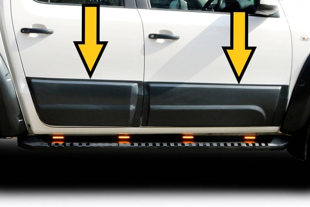 Side Door Protector ABS Moulding Trim For AMAROK 2010-2021 4 PCS