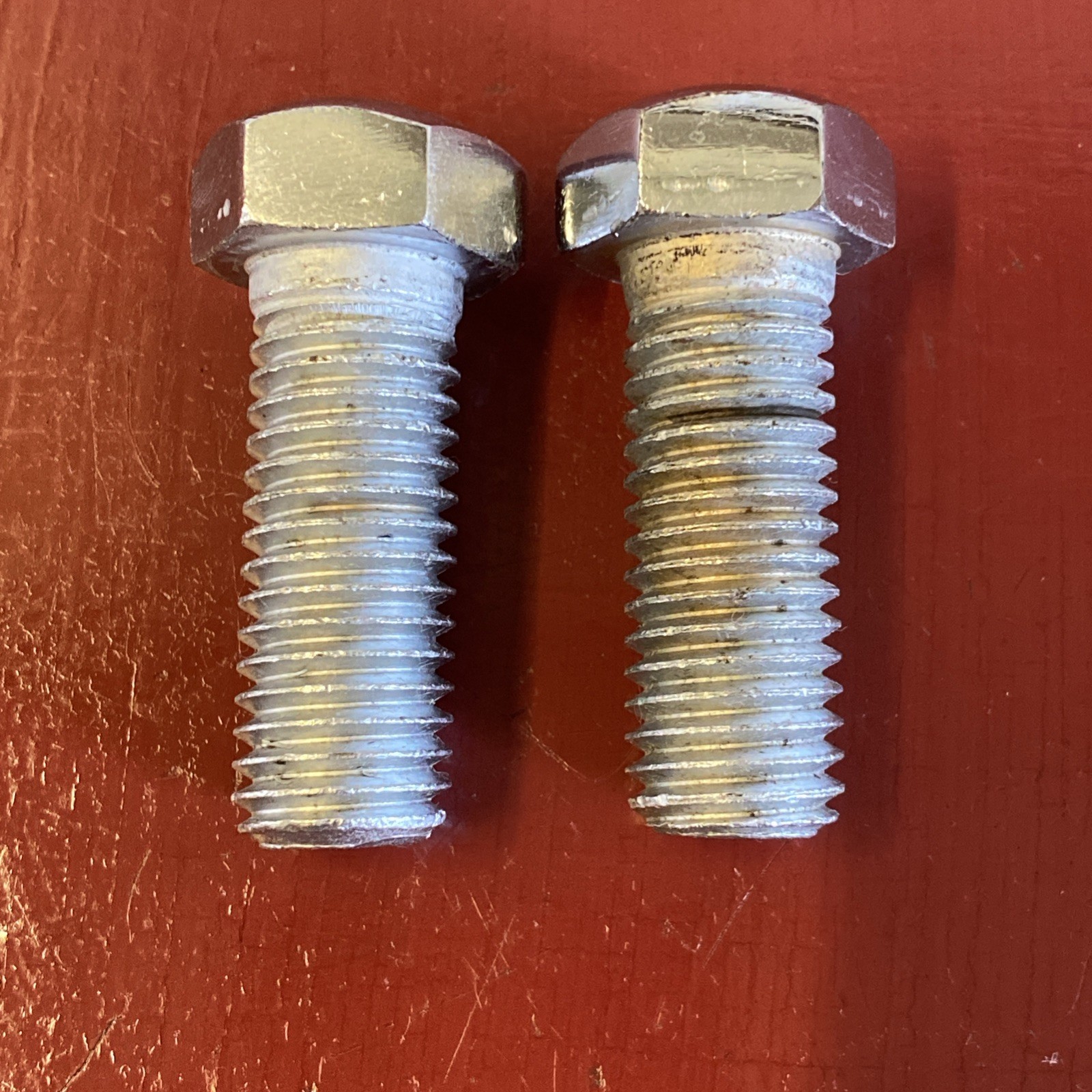 1930 ‘s 1940 ‘s CHROME 2 1/4″ x 5/8″ HEX BOLT SET (2) ANTIQUE CAR HARDWARE