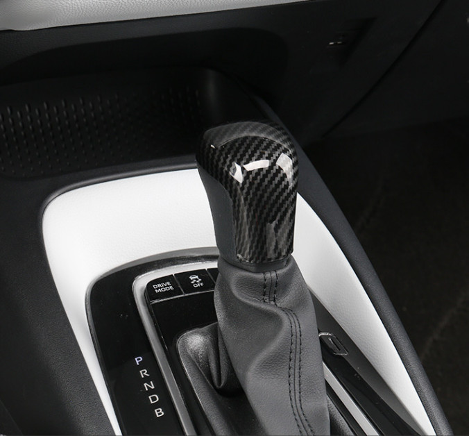 ABS Carbon fiber look Gear Shift Knob Cover Trim For Toyota Corolla 2019-2023