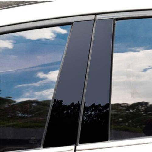 For Chevy Malibu 2016-2023 Gloss Black BC Pillar Panel Window Trim Covers 6pcs