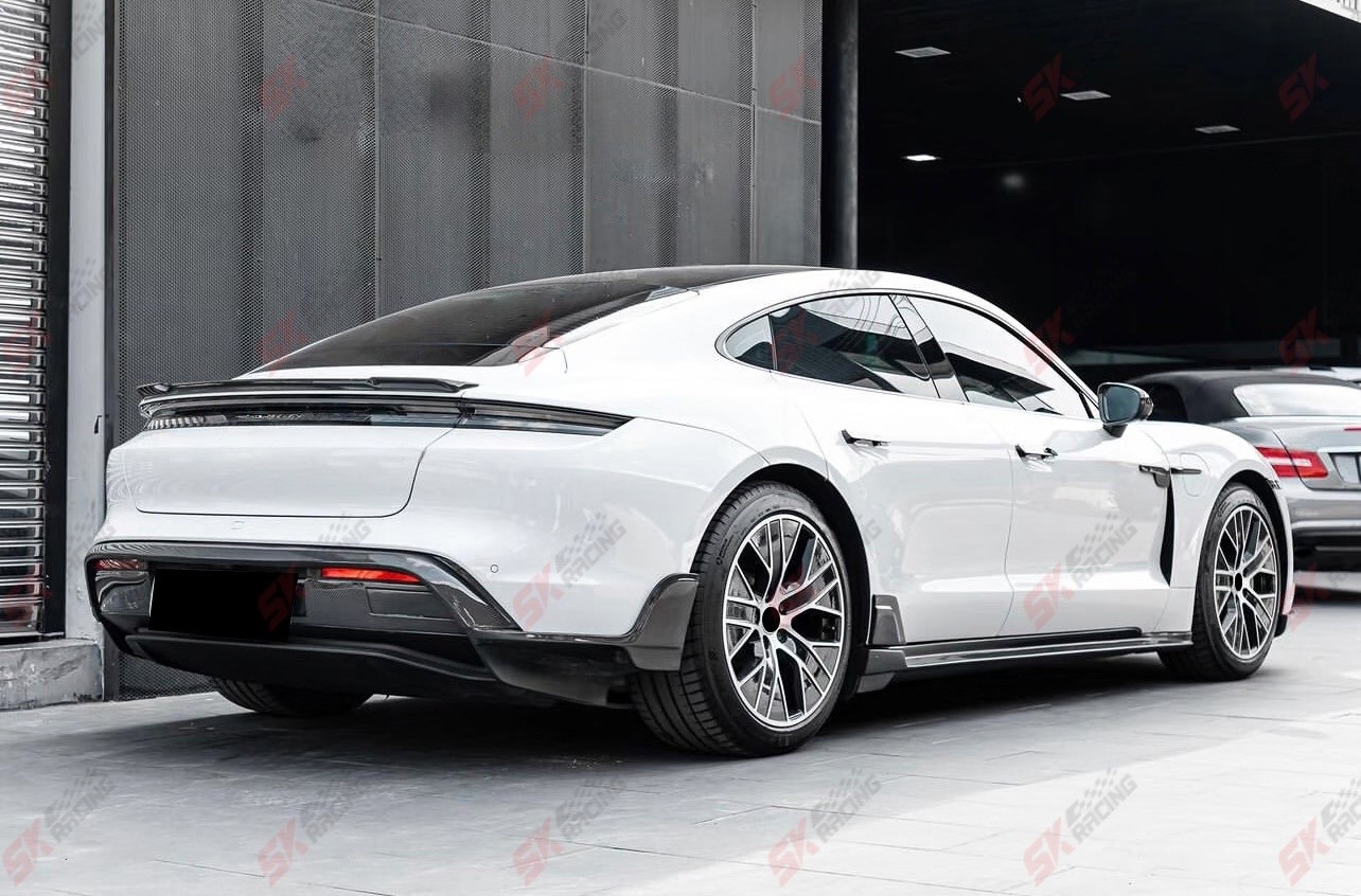 For Porsche Taycan 2020-2024 Forged/Carbon Fiber/Unpainted FRP Rear Spoiler Wing