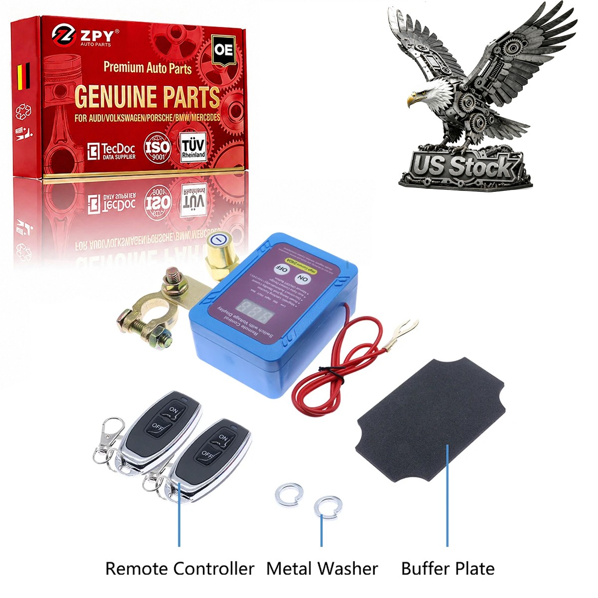 Remote Control Car Battery Disconnect Power Cut Off Master Kill Switch Isolator
