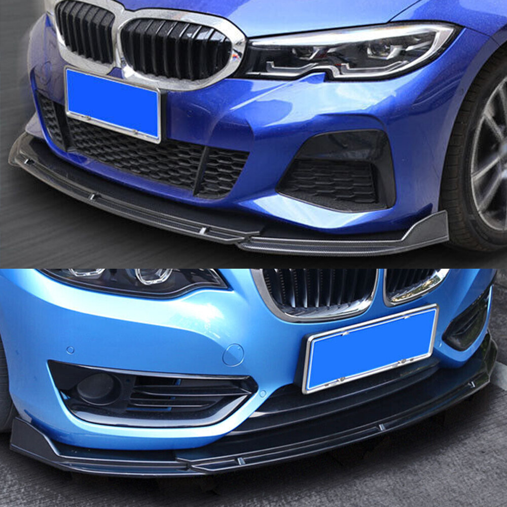 For Mercedes-Benz A200 A220 A250 Front Bumper Lip Spoiler Splitter Carbon Fiber
