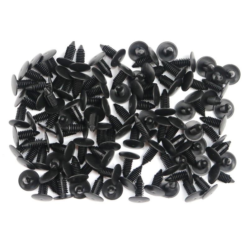 100 Pcs 8mm Bumper Clips Auto Car Hole Plastic Rivets Fastener Fender Push Pin
