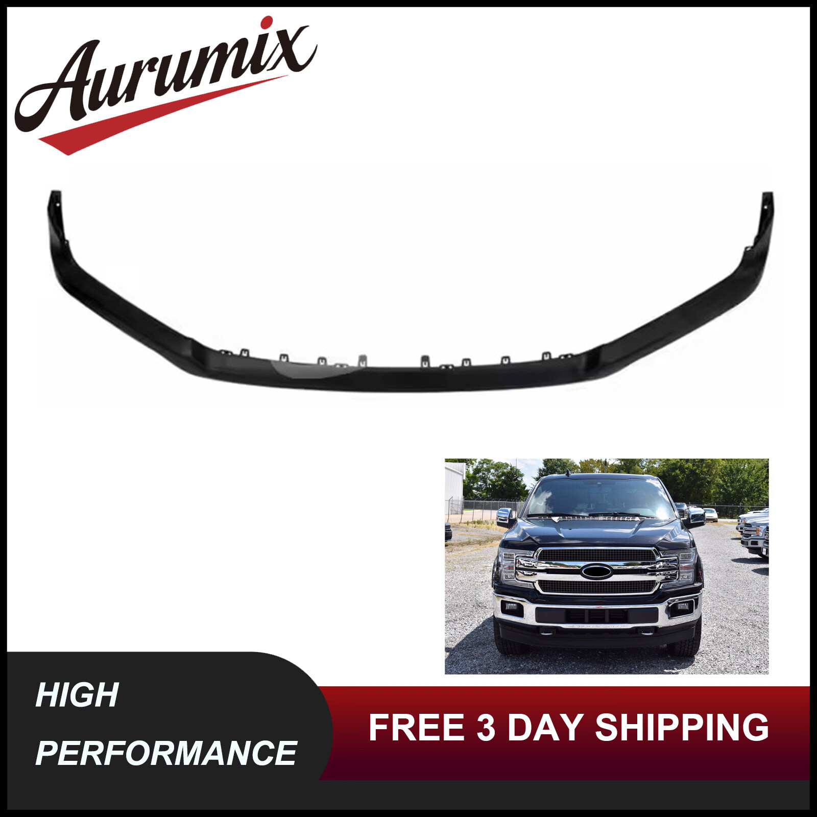 For 2018 2019 2020 Ford F-150 Front Bumper Cover Grille Upper Molding Trim