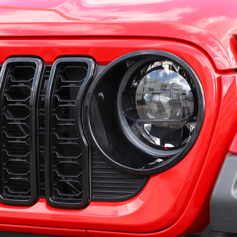 For Jeep Wrangler JL JT 24-25 Front Headlight Grille Grill Insert Cover Trim Kit
