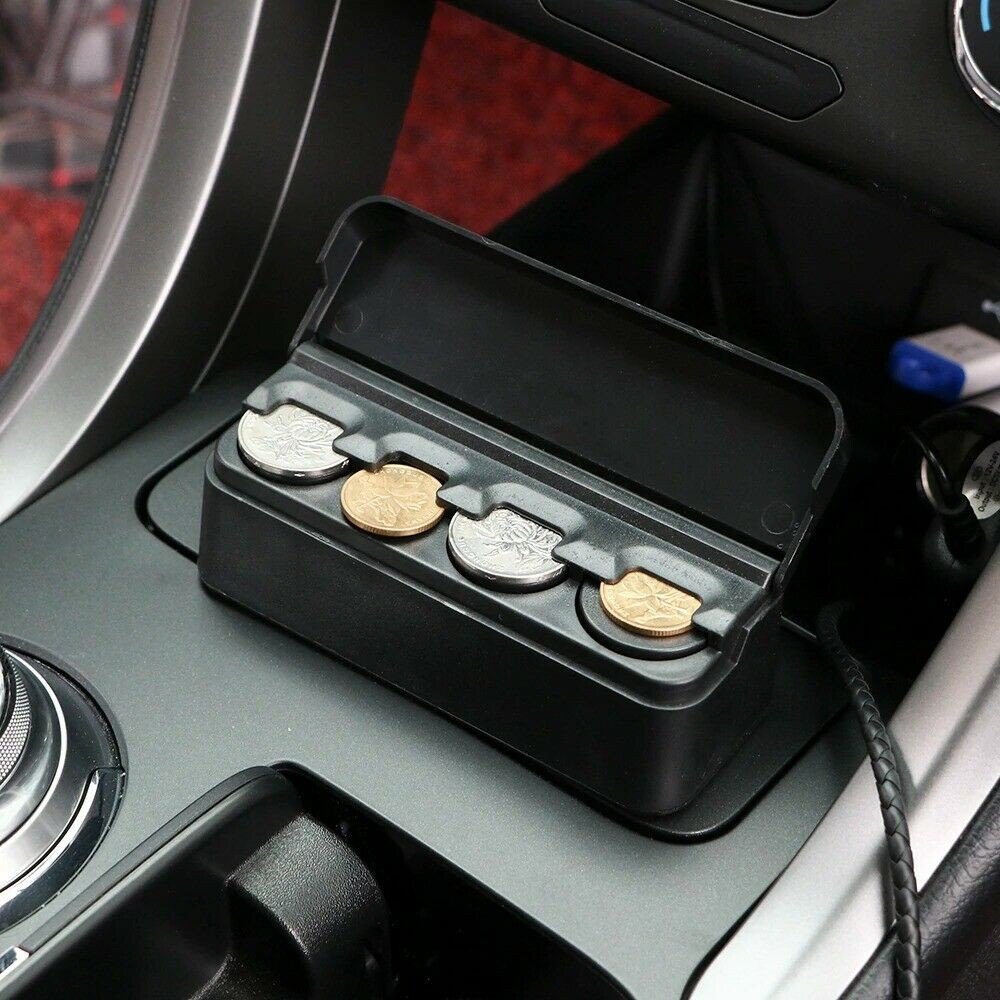 1x Car Accessories Coin-specific Case Loose Change Storage Box Holder Universal