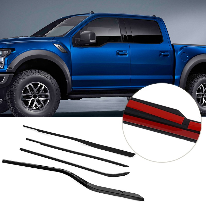 4PCS L+R Black Window Molding Bottom Sill Trim Strip For 2015-2020 Ford F150US