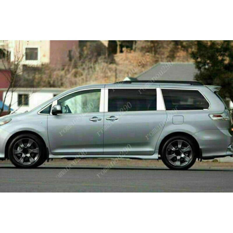 For Toyota Sienna 2011-20 Chrome Steel Window Strips&Pillar Posts Cover Trim 26x