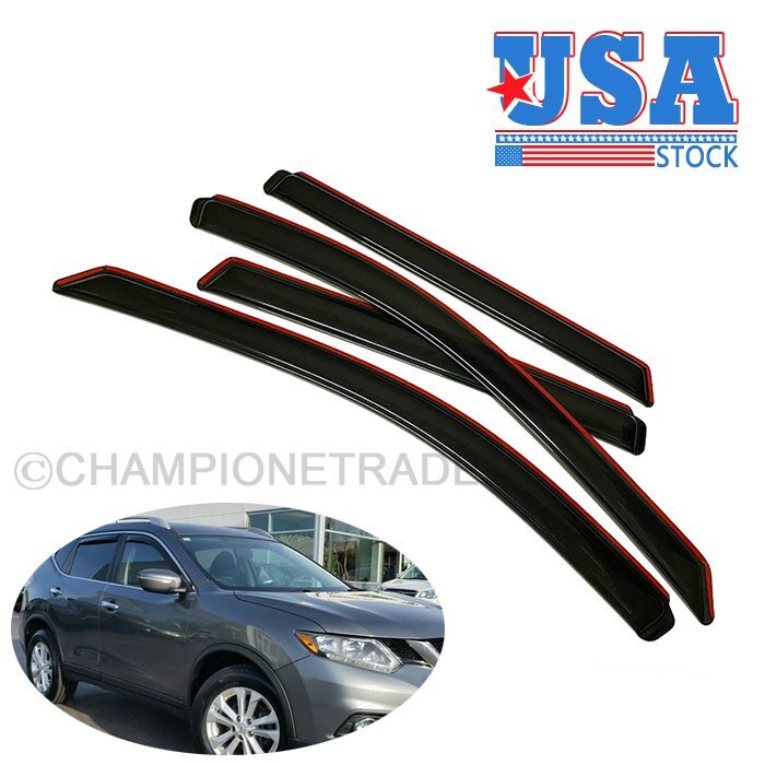 US IN-CHANNEL Window Visors Sun Rain Vent Guards for Nissan Rogue 2014 2015-2020