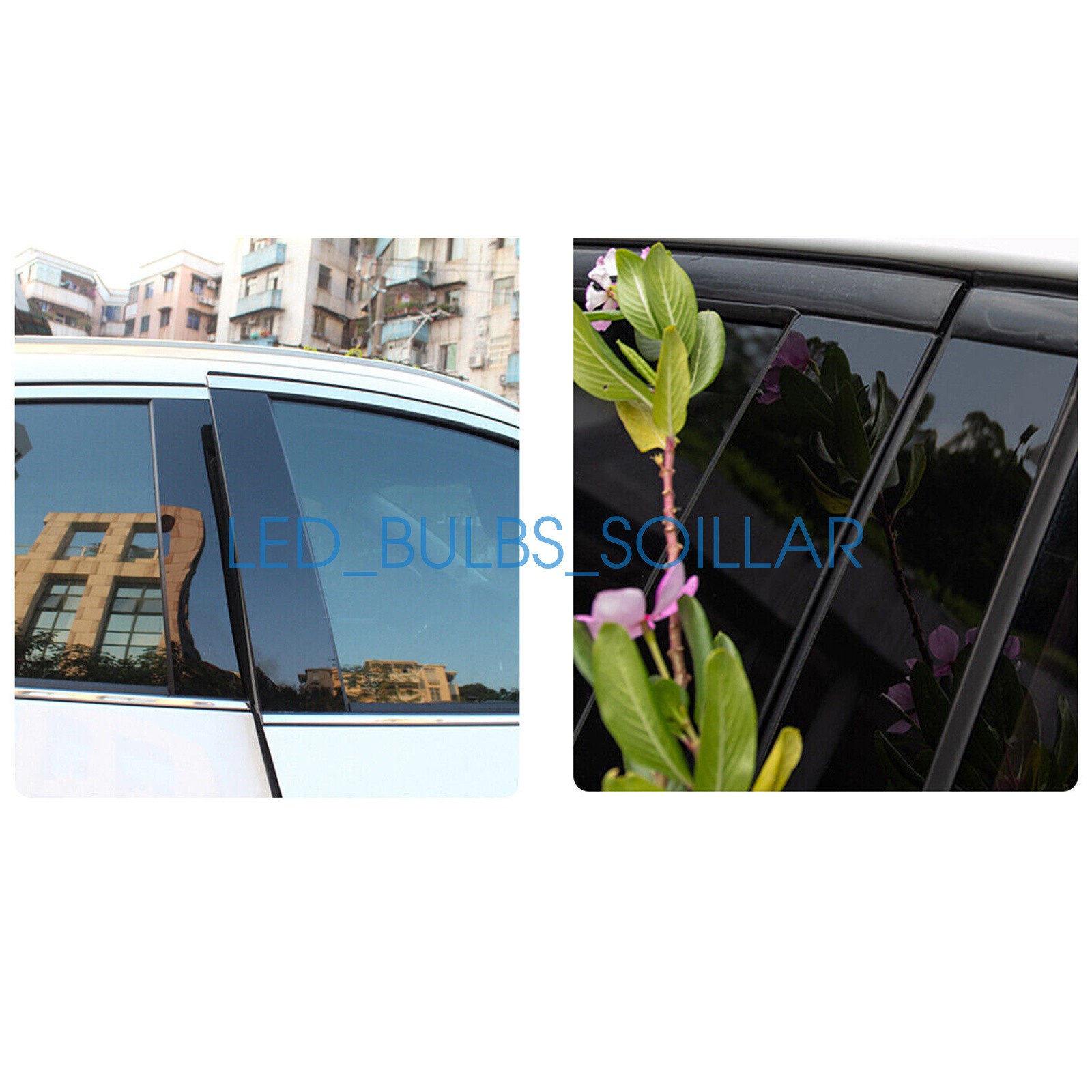 6pcs Black Window Pillar Post Door Trim Cover Set For Chevrolet Malibu 2016-2021