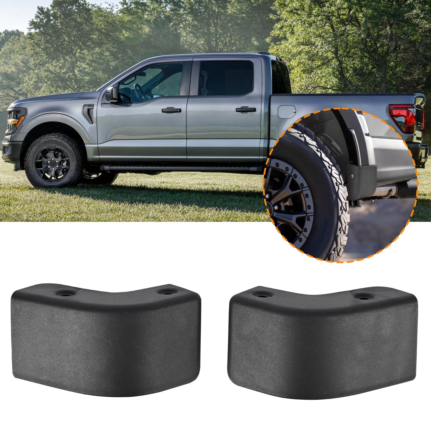 BILLFARO Pair Stone Guard RH+LH Lower Side Trim Molding For Ford F-150 2021-2026