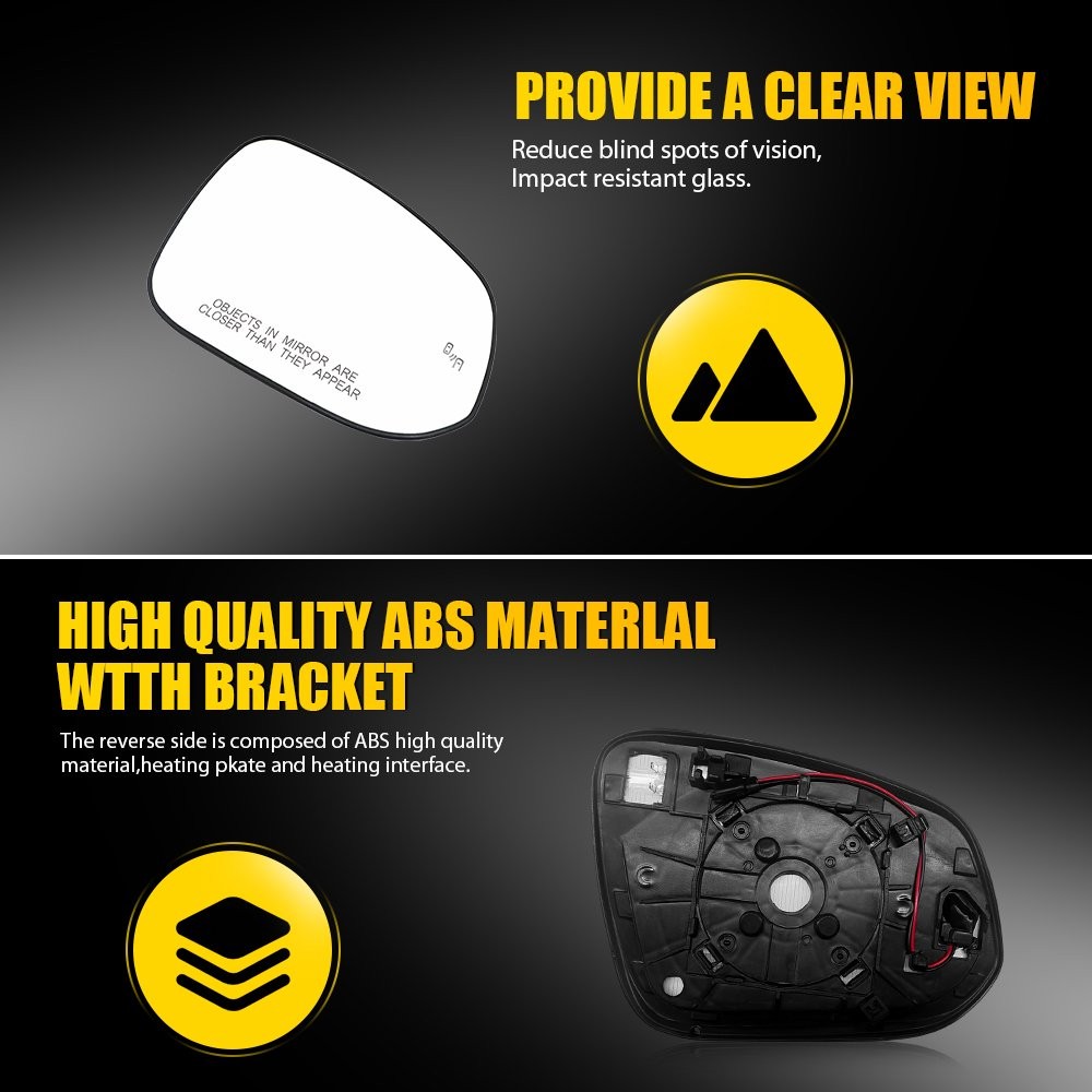 Passenger Mirror Glass Heated w/Blind Spot Right For Toyota RAV4 19-24 1-10X
