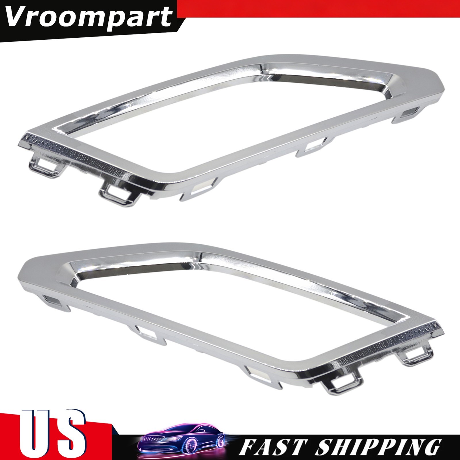New Front LH RH Fog Light Trim For 2018-20 Atlas 3CN853666BAV3 3CN853665BAV3