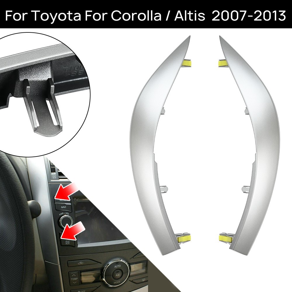 For Corolla 07-13 Car Center Dash A/C Outlet Air Vent Panel Trim Decorative Kit