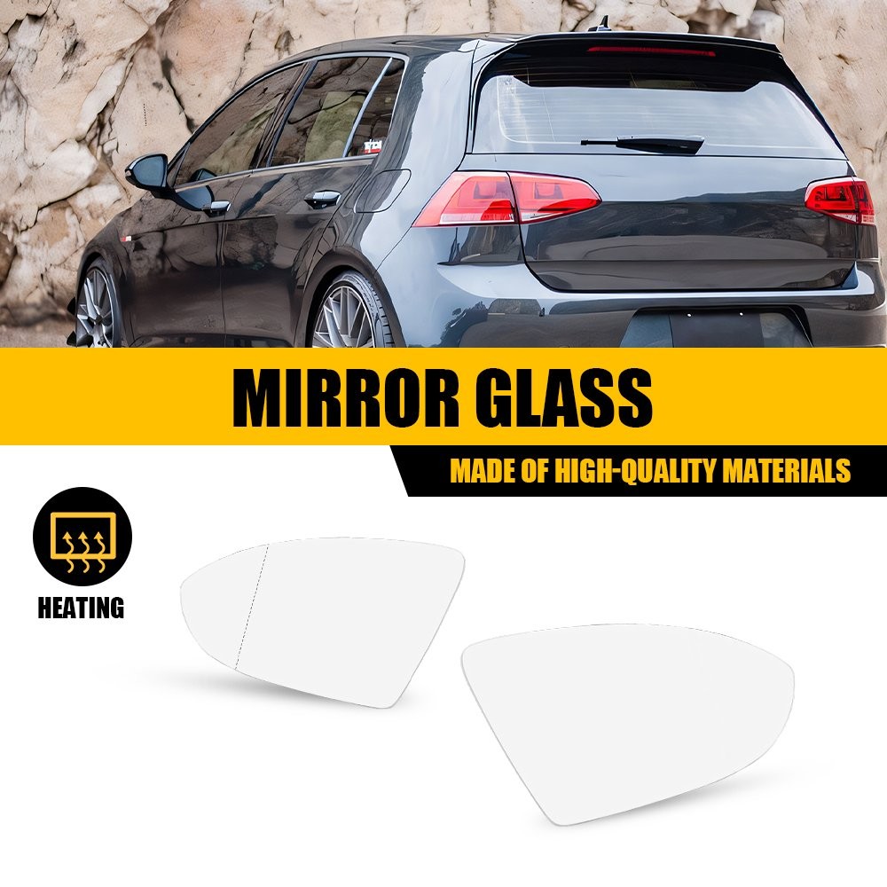 Mirror Glass Heated w/ Backing Plate Left Right Side For VW Golf Alltrack 17-19