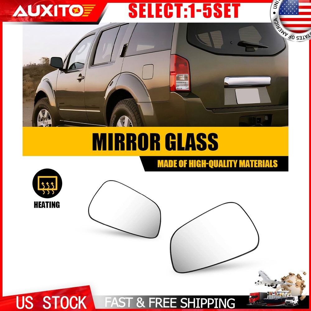 Left Right Heated Mirror Glass W/ Blind Spot for 2005-2023 Nissan Frontier 2-10X