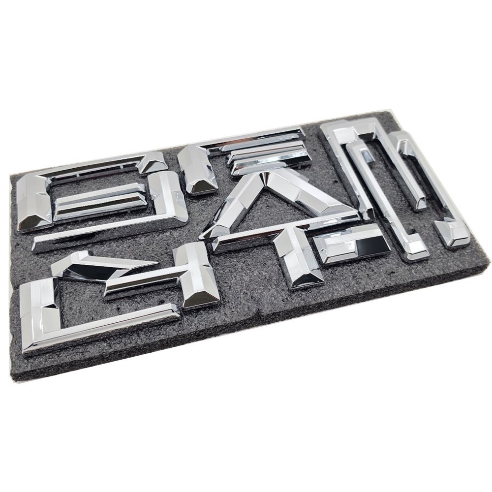 2019-2022 front grille letter inserts Fit Silverado 1500 Custom Chrome