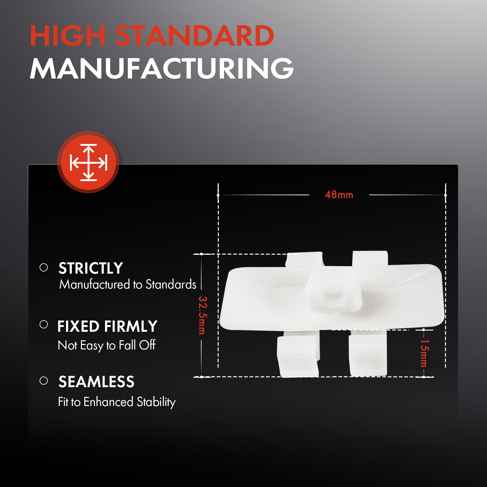 20Pcs White Belt Door Moulding Clip Retainers for Mercedes-Benz C220 C230 48mm