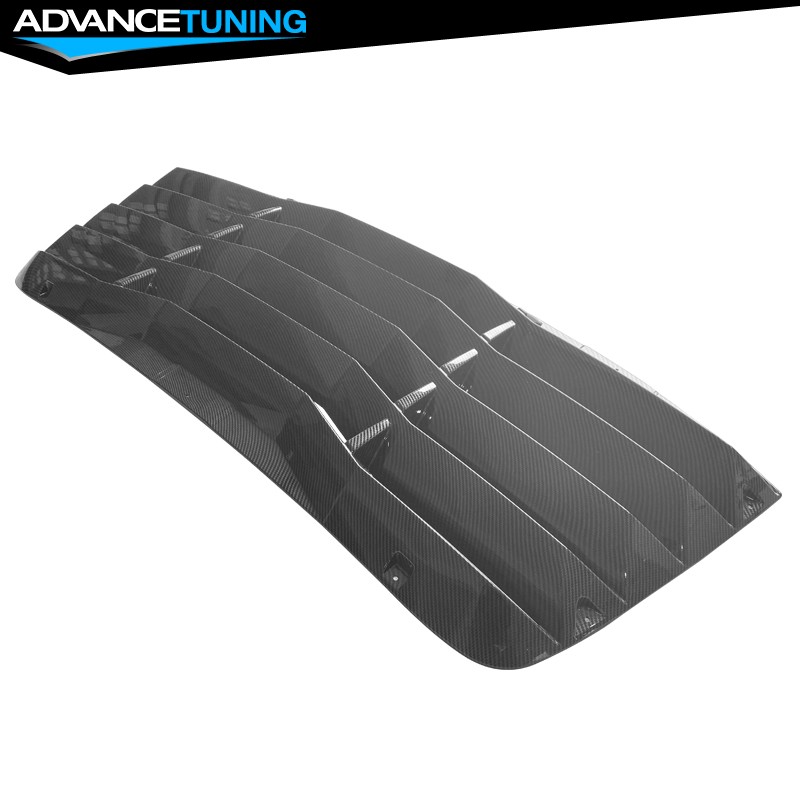Fits 08-23 Dodge Challenger Carbon Fiber Print Rear Window Louver Sun Shade Vent