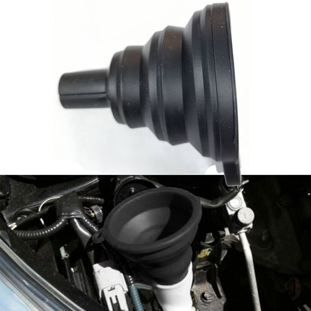 Car Universal Engine Liquid Funnel Washer Fluid Change Silicone Funnel Foldable