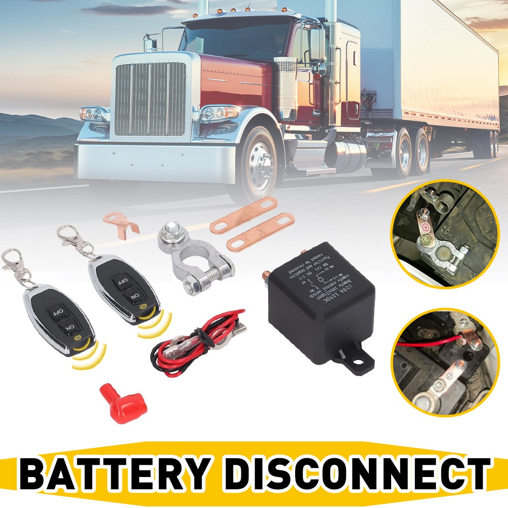 Dual 12V Wireless Remote Disconnect Cut-off Battery Master Car Relay Switch Kill