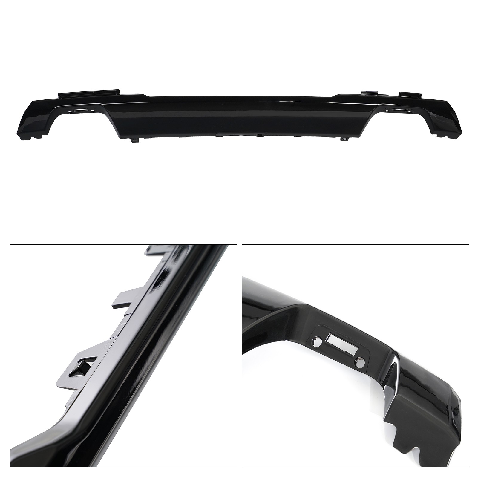 For 2021-2023 Ford F-150 Glossy Black Front Bumper Lower Molding Trim Valance