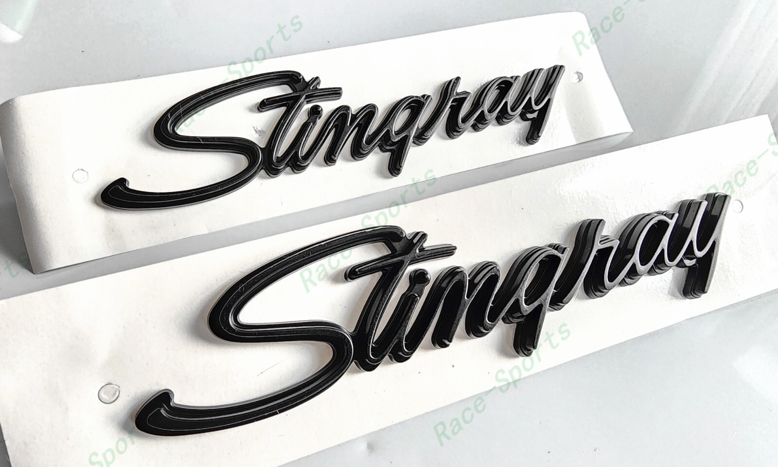 2PCS Matte Black Front Fender Stingray Emblems Badges For 1969-1976 Corvette C3