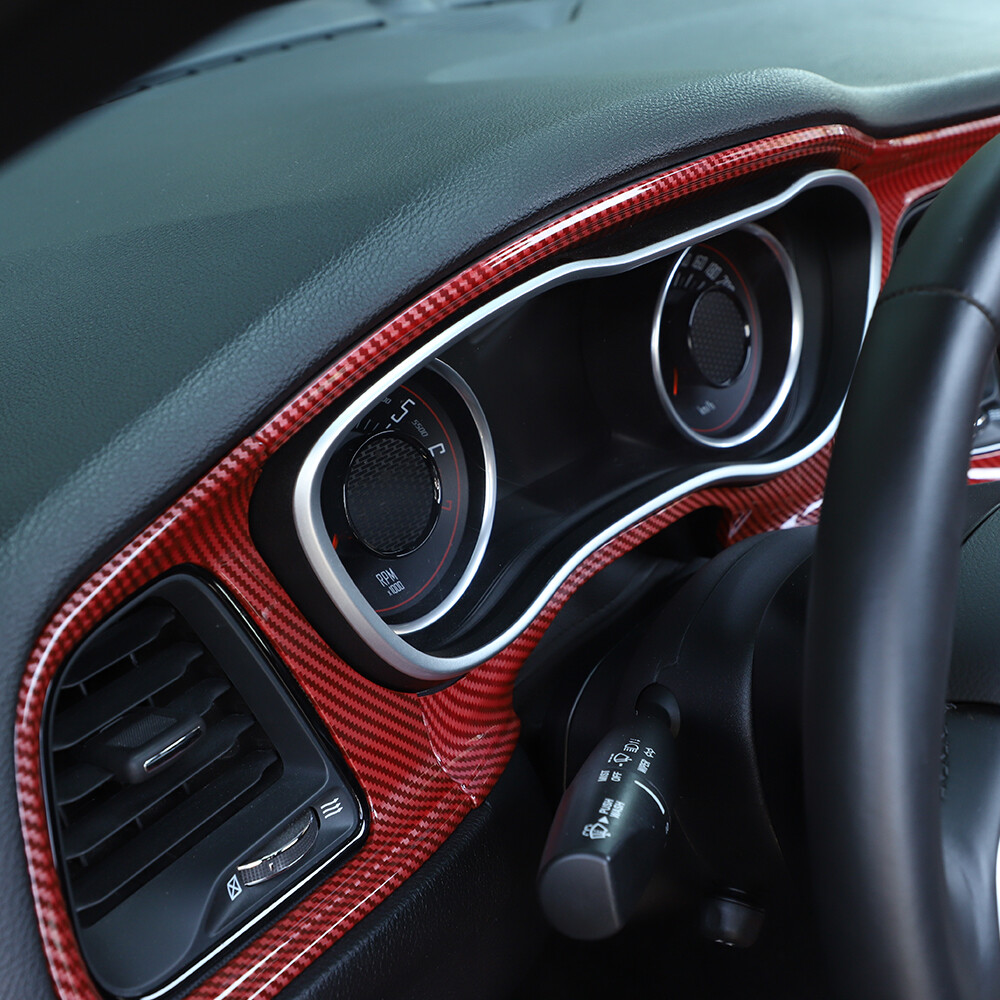 ⭕Central Control Dashboard Panel Trim Cover Accessories For Dodge Challenger 15+