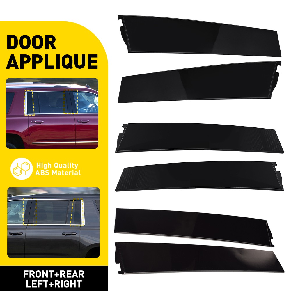 6x Car Window Pillar Posts For 2015-2018 Cadillac Escalade Accessorie 2016 2017