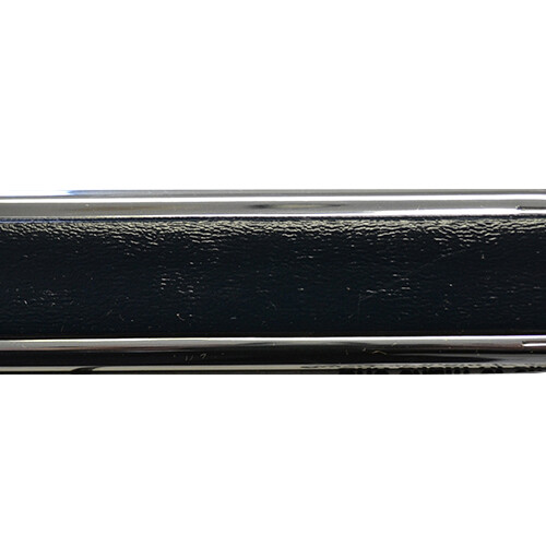 1 1/8″ Wide Matte Black w/ Chrome Edges Extruded Trim | 60′ Roll | #12116002-R