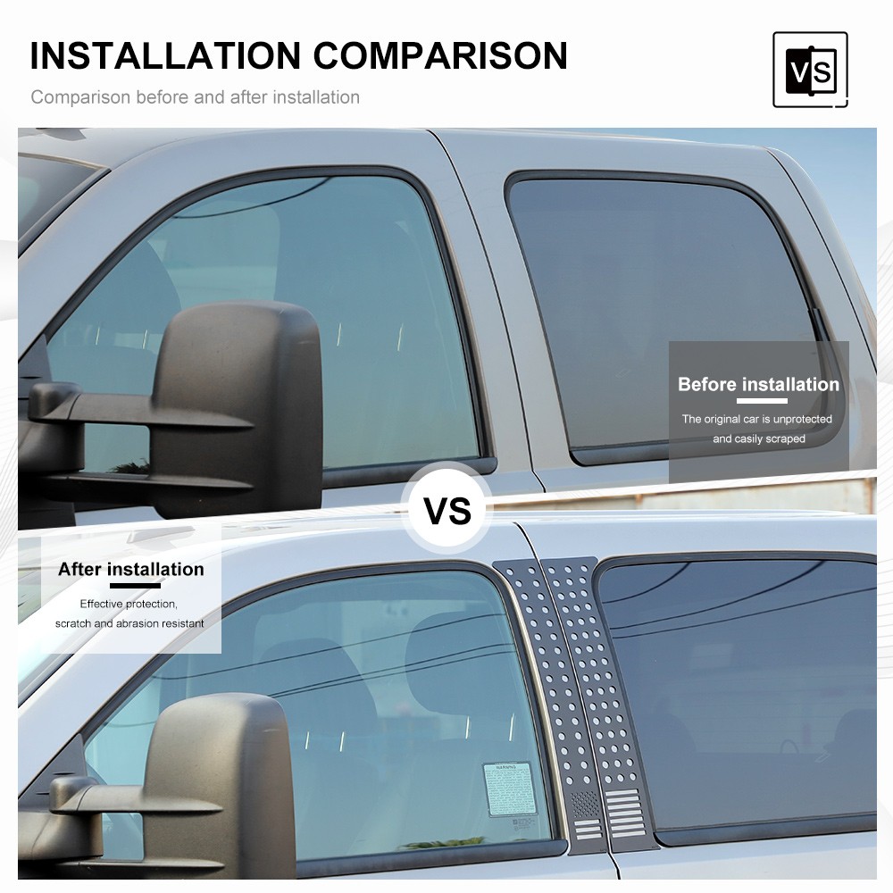 Window Pillar Posts Cover For Chevy Silverado SIERRA Avalanche 07-13 Accessories