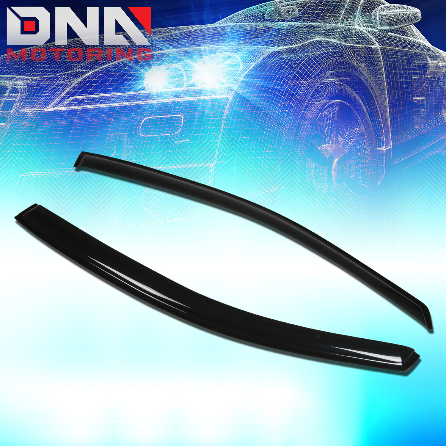 FOR 07-11 YARIS 2DR XP90 SMOKE TINT WINDOW VISOR SHADE/VENT WIND/RAIN DEFLECTOR