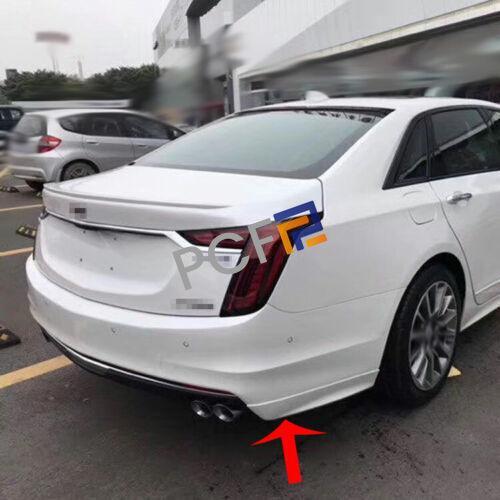 Rear Bumper Lip Chin Spoiler Splitter ABS White Fit For Cadillac CT6 2016-2024