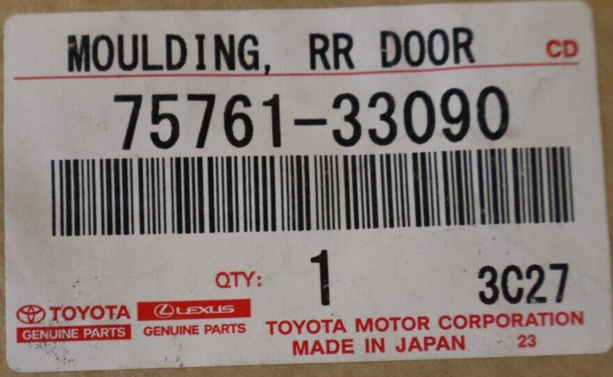 NEW OEM 18-23 TOYOTA CAMRY RR RH Window B Pillar Molding Trim 75761-33090