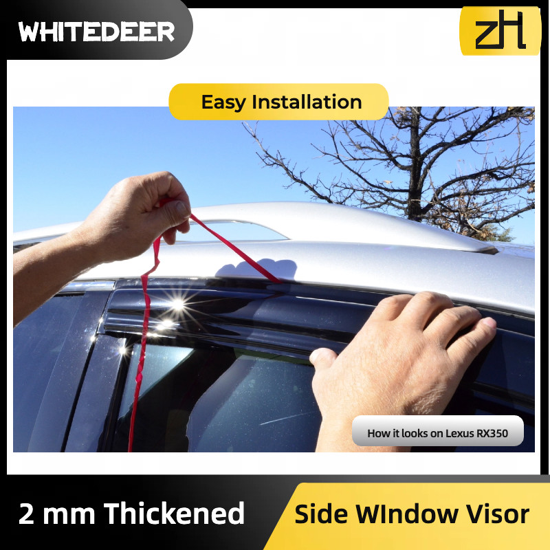 Fits for 2010-2024 Toyota 4Runner Acrylic Window Visor Sun Rain Deflector Guard