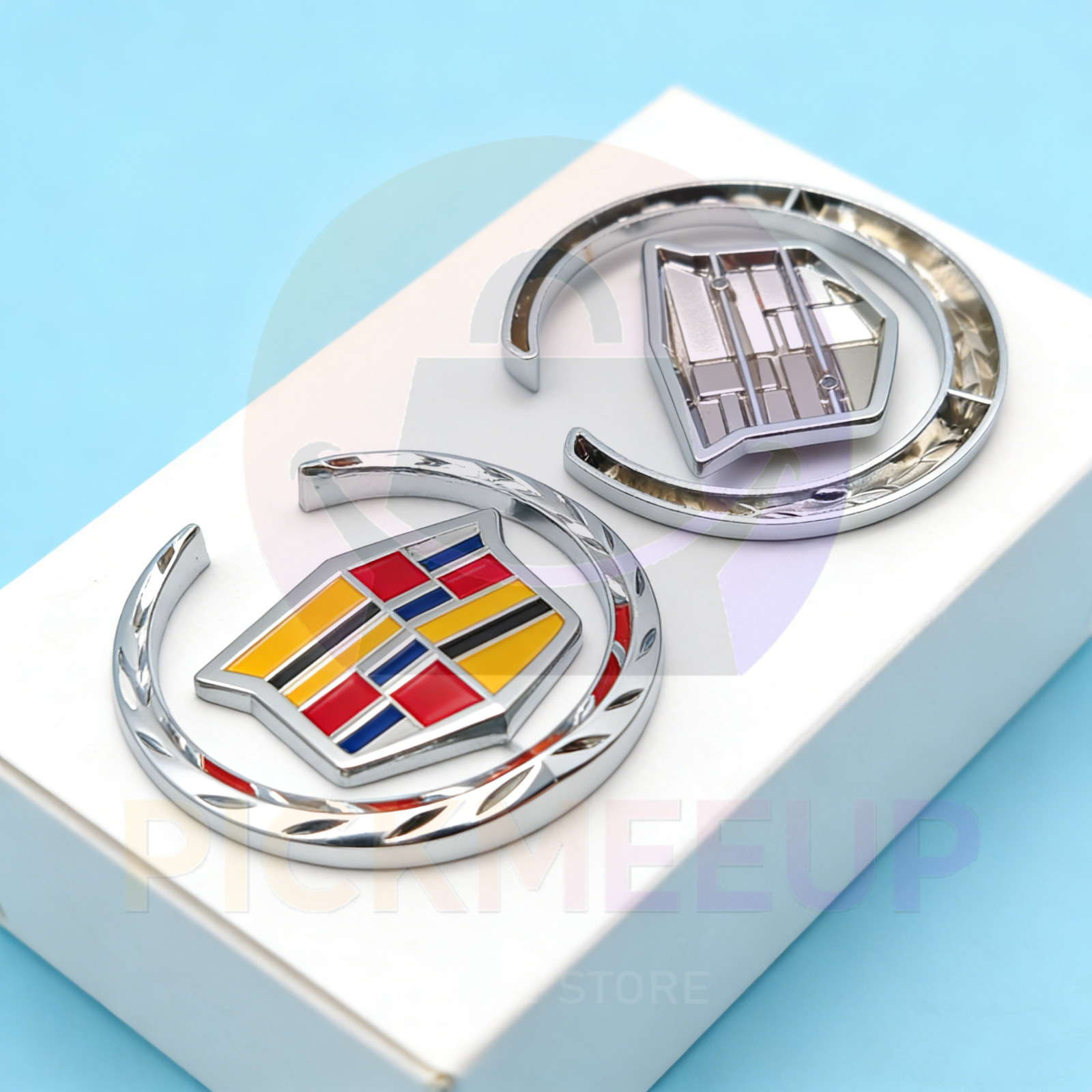 Car Front Grille Badge Rear Trunk Emblem Fender Stickers For Escalade ATS XTS