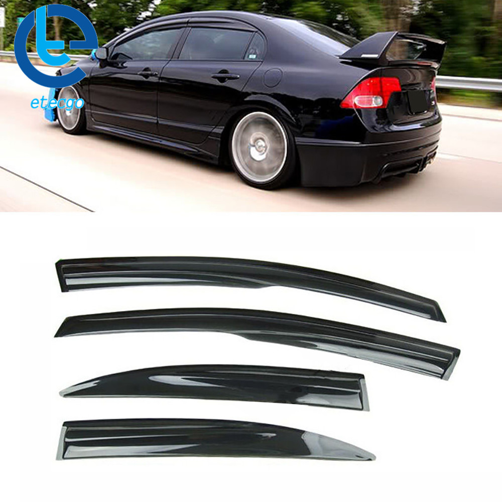 For 06-11 Honda Civic 4 door Sedan Window Visor Vent Shade Rain Guard Acrylic