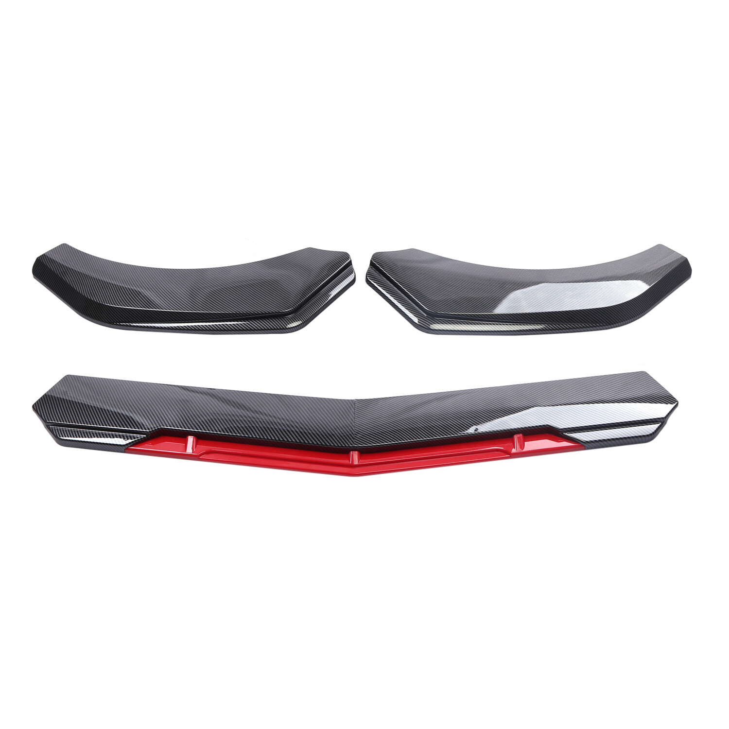 Front Bumper Lip Spoiler Splitter Strut Rod Carbon Fiber For Chevrolet Silverado