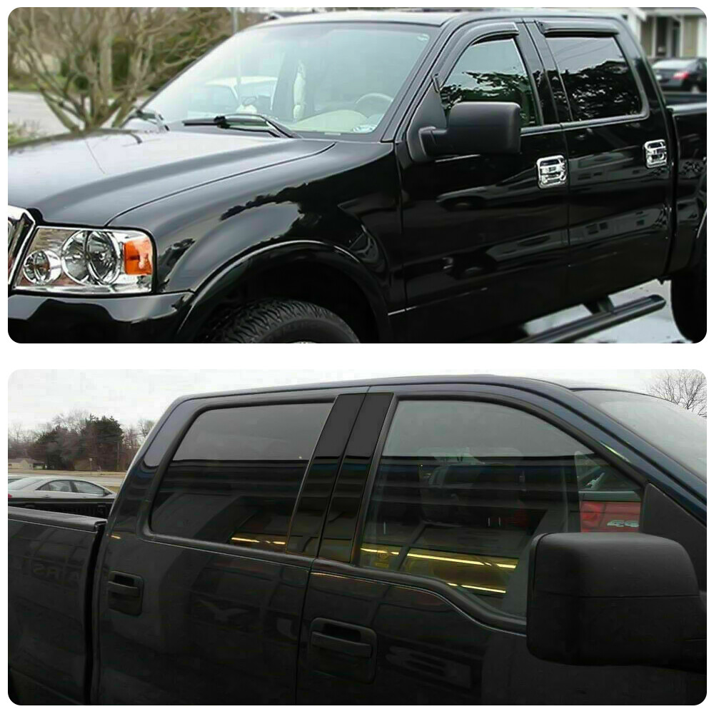 4 PCS Car Pillar Posts Trim Decorative Cover For 2004-2014 Ford F150 Accessories