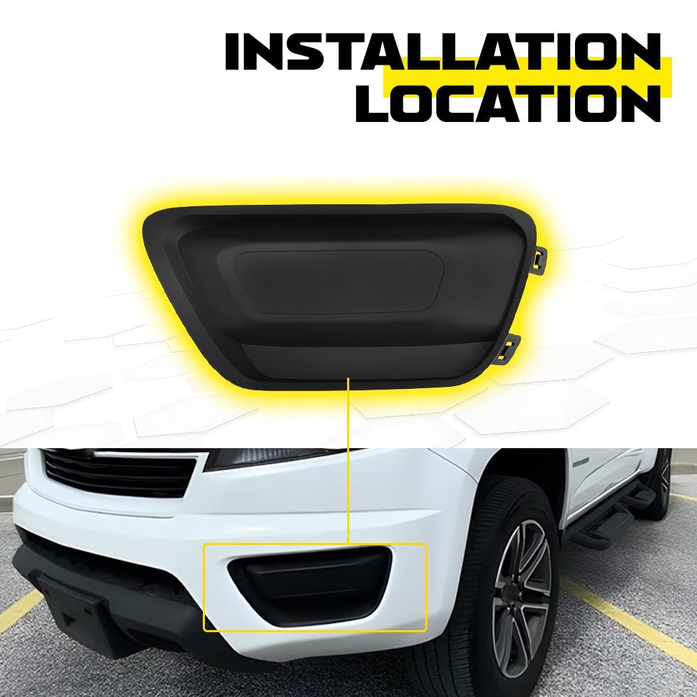 New Left Driver Side Driver Fog Light Cover For 2015-20 Chevy Colorado GM1038183