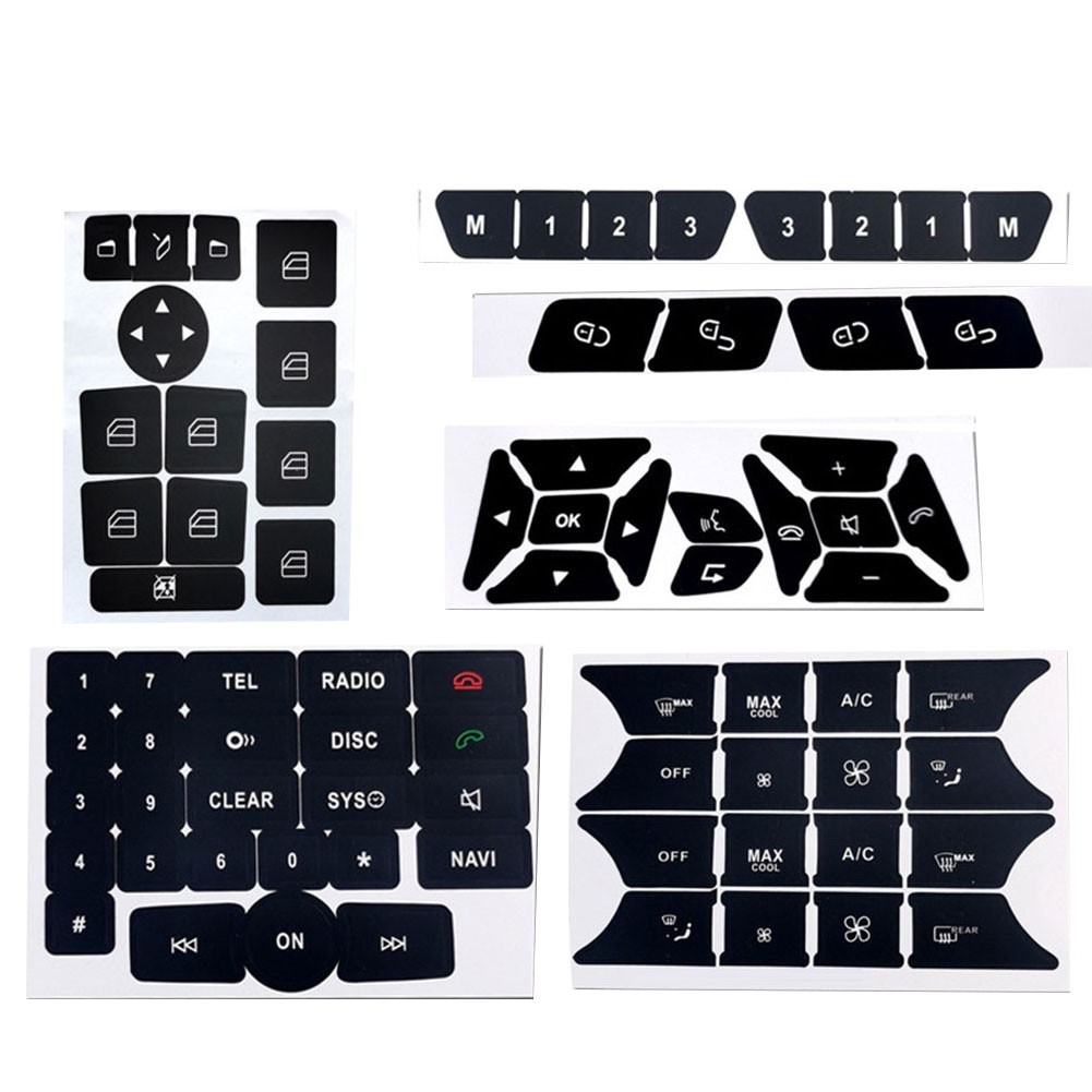 Replacement Button Stickers for Mercedes For Benz C Class E Class Models