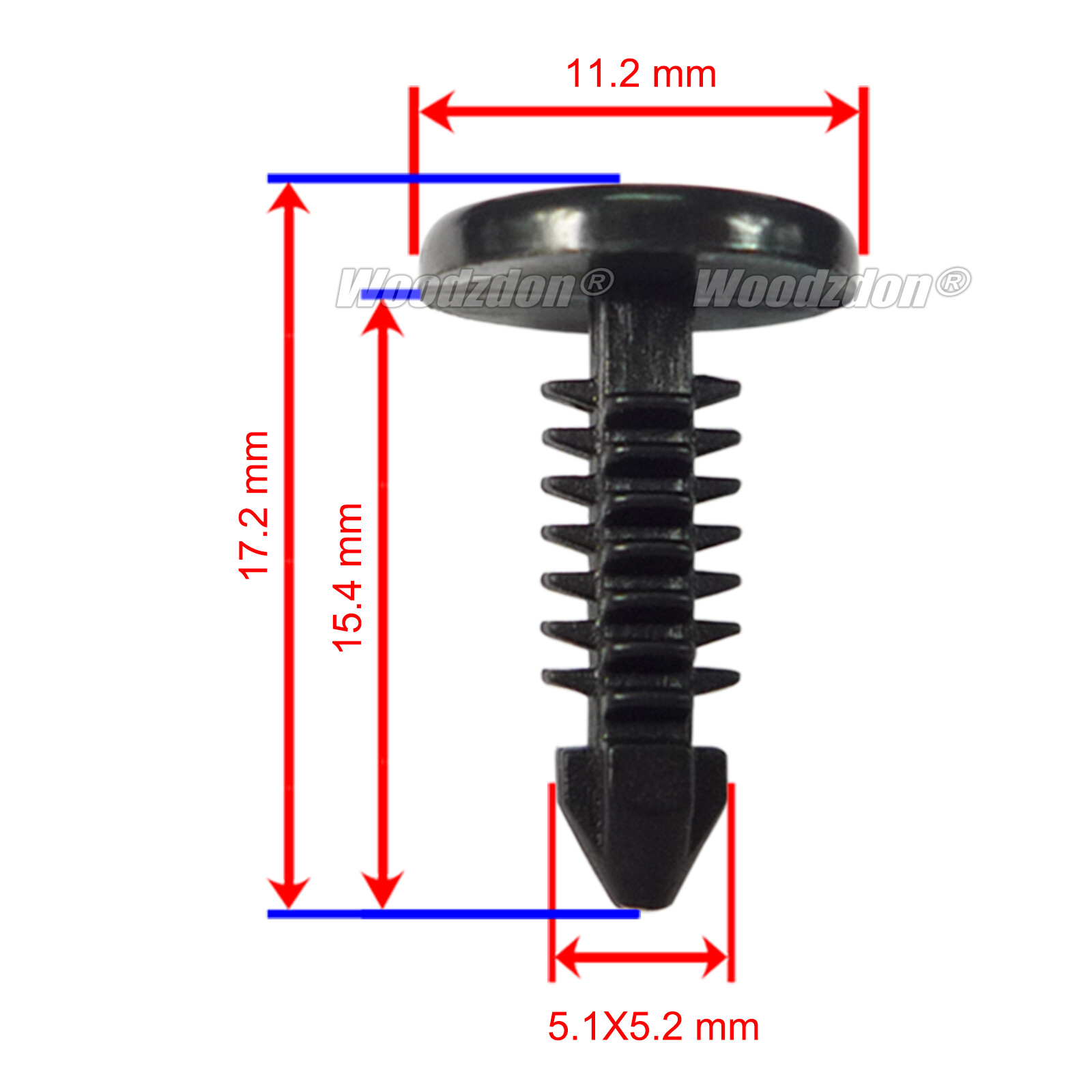 100x Weatherstrip Clip Fastener Retainer Fits 3/16″ Hole For Ford For GM For AMC