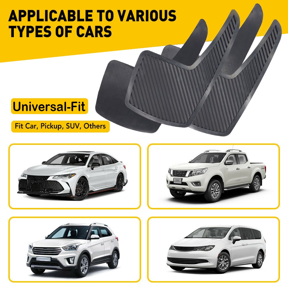 4pc Thicker RUBBER Mud Flaps Universal Car Pickup Van Truck UTV ATV Splash Guard