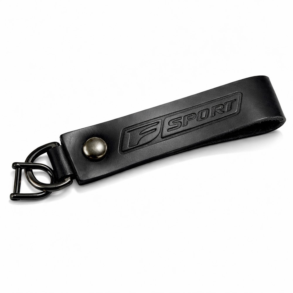Black Leather Car Clasp Fastener Simple Key Keychain for F-Sport Men Gift