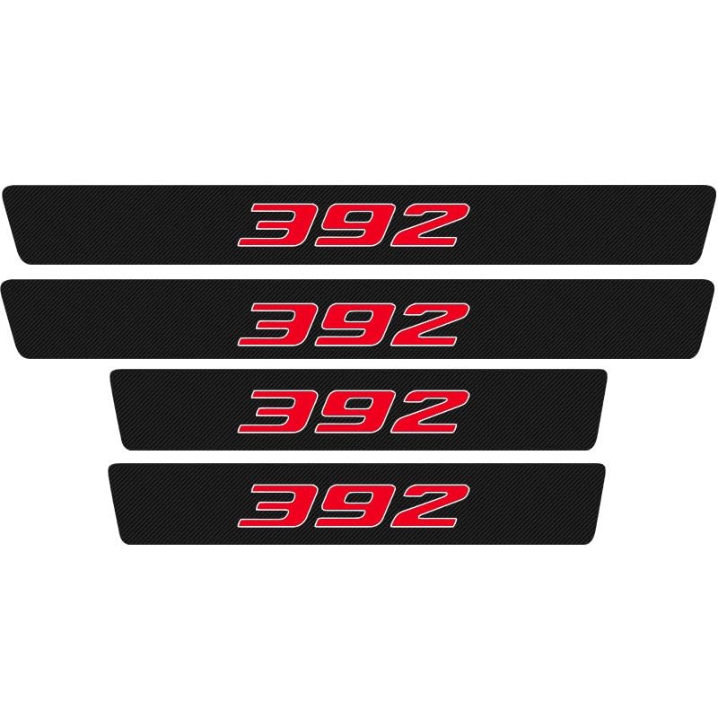 4 Pieces/Set Compatible for Dodge Charger Challenger 392 HEMI Door Sill Black