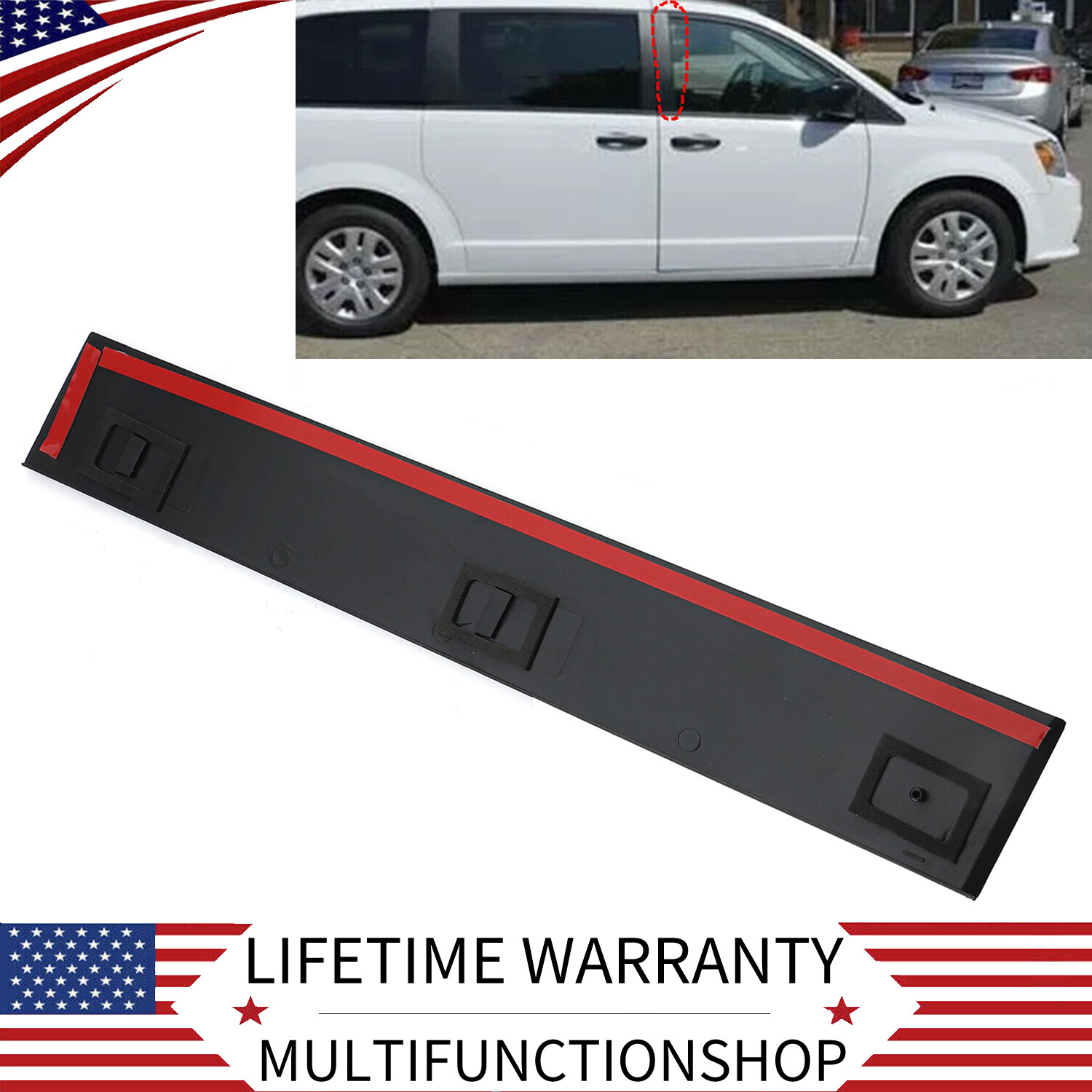 Front RH Door Pillar Molding Trim For Chrysler Town Country Dodge Grand Caravan