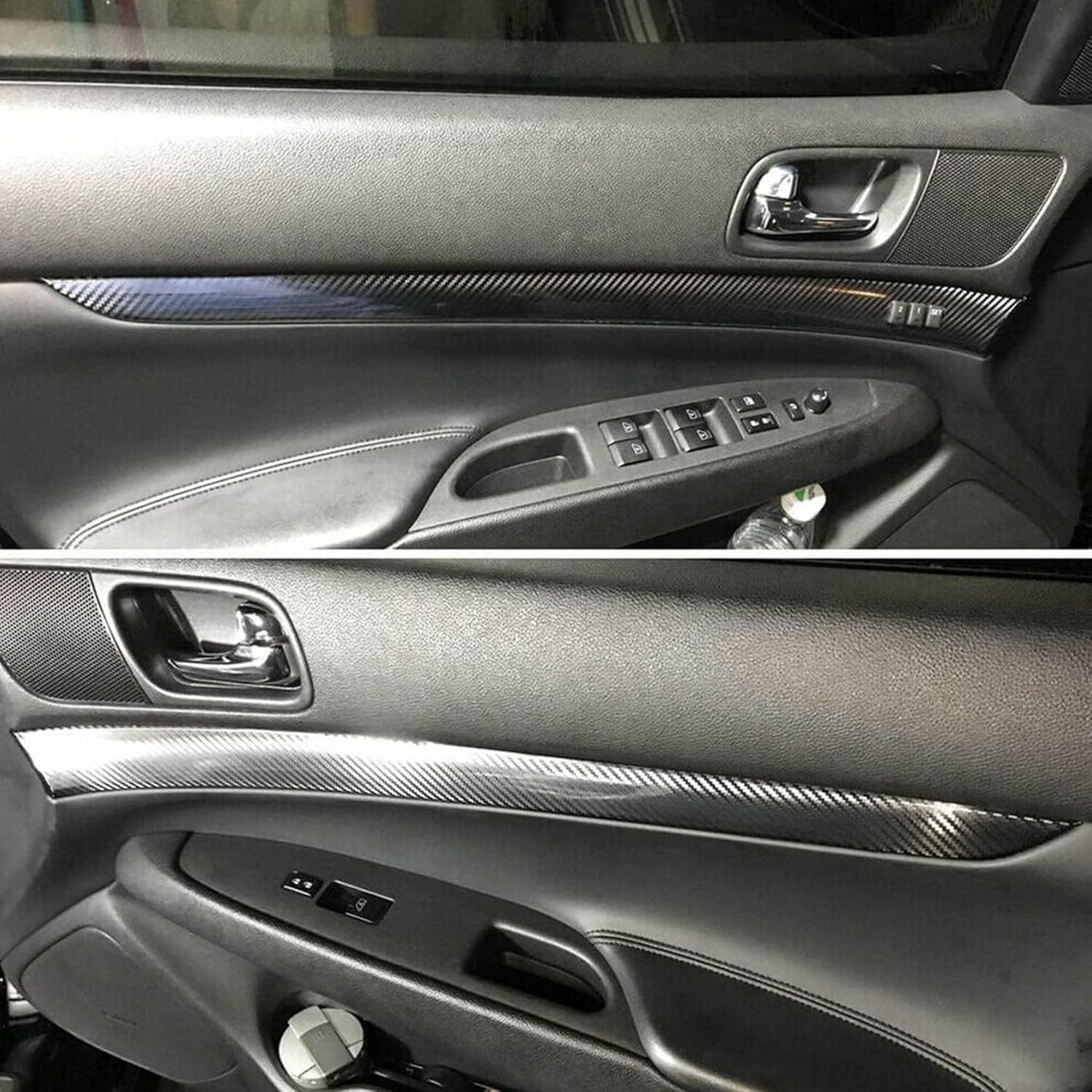 3D Carbon Fiber Look DIY Trim PVC Stickers For 2010-2016 Infiniti G25 G37 4-Door