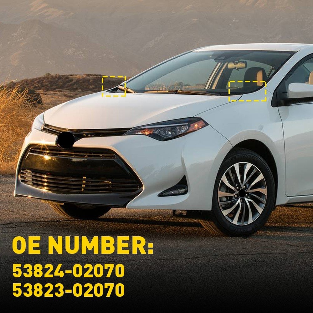 Windshield Wiper Cowl Extension Trim For Toyota 2014-2019 Corolla 55084-02250
