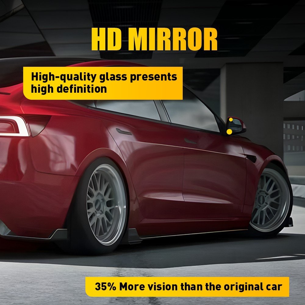 Passenger Side Mirror Heated Glass for 2017-2023 Tesla Model 3 w/o Auto Dimming